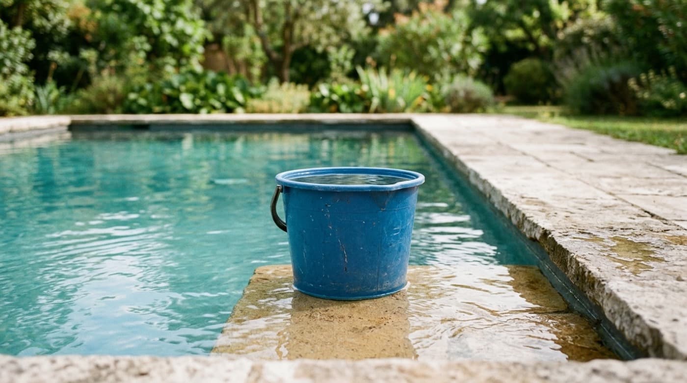 Piscine : évaporation ou vraie fuite ? Le test du seau